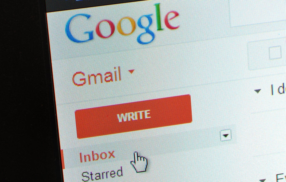 Pantalla con correo electrónico de gmail